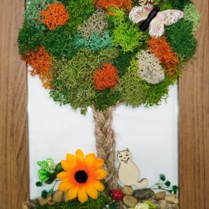 Картина с дървото на живота и коте