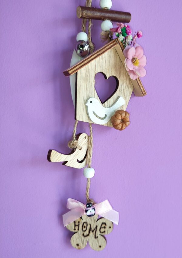 Табелка за закачане - къщичка с надпис  HOME - Image 3