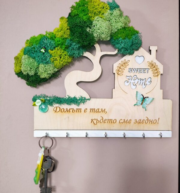 Уникална къщичка за ключове със скандинавски мъх - Image 2