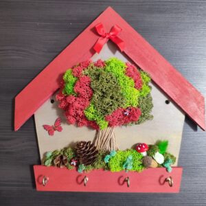 Дървена къщичка за ключове