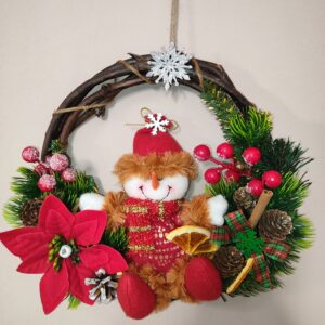Коледен венец със Снежко 🎄 - Handmade by Pepy