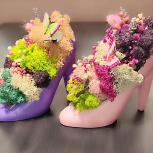 Кашпи „Обувки“ със скандинавски мъх - Handmade by Pepy
